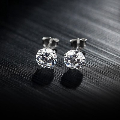 楽天市場】ピアス レディース 六爪 一粒 シンプル シルバー