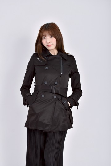 (M) wip質感風衣黑色外套