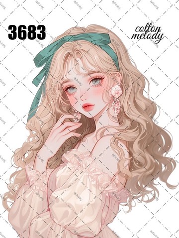 原廠貼紙 no.3683 人物貼紙 原創貼紙 原創人物貼紙 裝飾貼紙 棉旋律