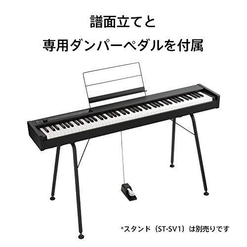 KORG コルグ D1 電子ピアノ 88鍵盤 ダンパーペダル、譜面立て付属 同音連打可能 ブラック