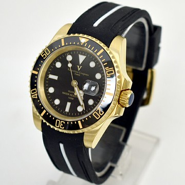 水鬼錶 范倫鐵諾.古柏 矽膠金錶【NEV141】