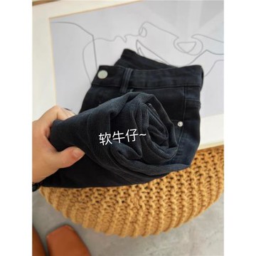 神褲二代！經典小直筒~高腰牛仔褲女韓版顯瘦小個子九分煙管褲新
