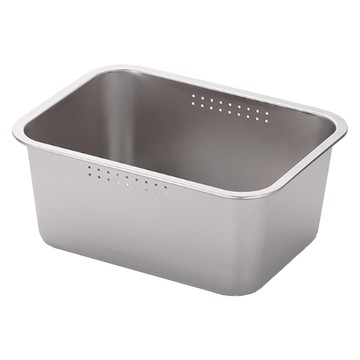 Kitchen Flower Cookin Clean 不鏽鋼方形洗碗盆  1個  銀色
