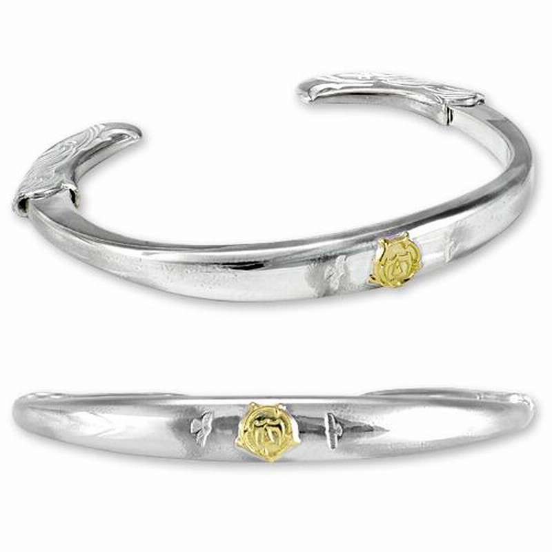 鷲見太郎 BRACELET ブレスレット】イーグルフェイスバングル w/K18  