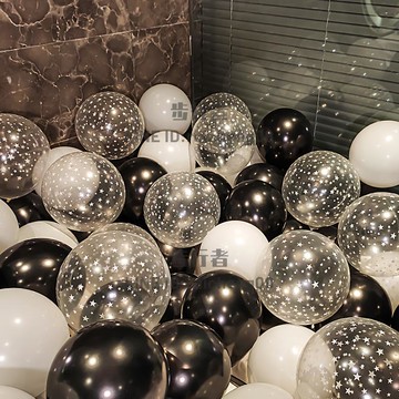 50個 派對氣球滿天星印花氣球婚禮裝飾場景布置【步行者戶外生活館】