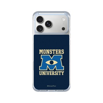 iPhone 17 Pro Max ClearX (MagSafe 兼容) 冰透藍 - 迪士尼-皮克斯 PIXAR - 怪獸大學校徽2