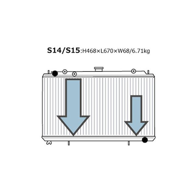 HPI ラジエターEVOLVE STD シルビア S14 S15 93/10〜02/08 SR20DET MT専用 通販  LINEポイント最大0.5%GET LINEショッピング