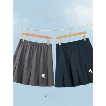 2025夏季薄款羽毛球裙高彈運動網球短裙防走光比賽服百褶半身裙