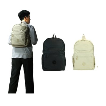 ~雪黛屋~AOKING 後背包男女適用柔順尼龍水瓶外袋主袋+外袋共五層可A4夾AS91021