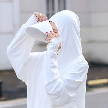 大碼防曬衣女防紫外線夏季薄款寬松200斤可拆卸帽檐冰絲連帽外套
