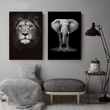 黑墨意象無框掛畫