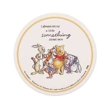 【震撼精品百貨】小熊維尼 Winnie the Pooh ~日本Disney迪士尼 小熊維尼 圓形陶瓷杯墊-集合*81690