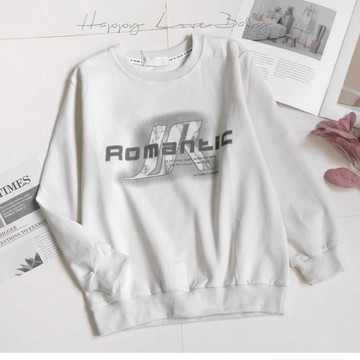 男大童 刷色線條感字母杏色長袖上衣 秋冬童裝 大童上衣 大童長袖 男大童長袖 秋冬長袖 秋冬上衣