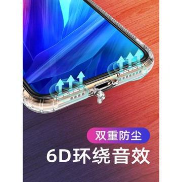 適用蘋果11/12/14plus手機殼自帶一體防塵塞iPhone11por軟膠套喇叭孔蜂窩防灰塵充電口堵頭氣囊側面防滑防摔