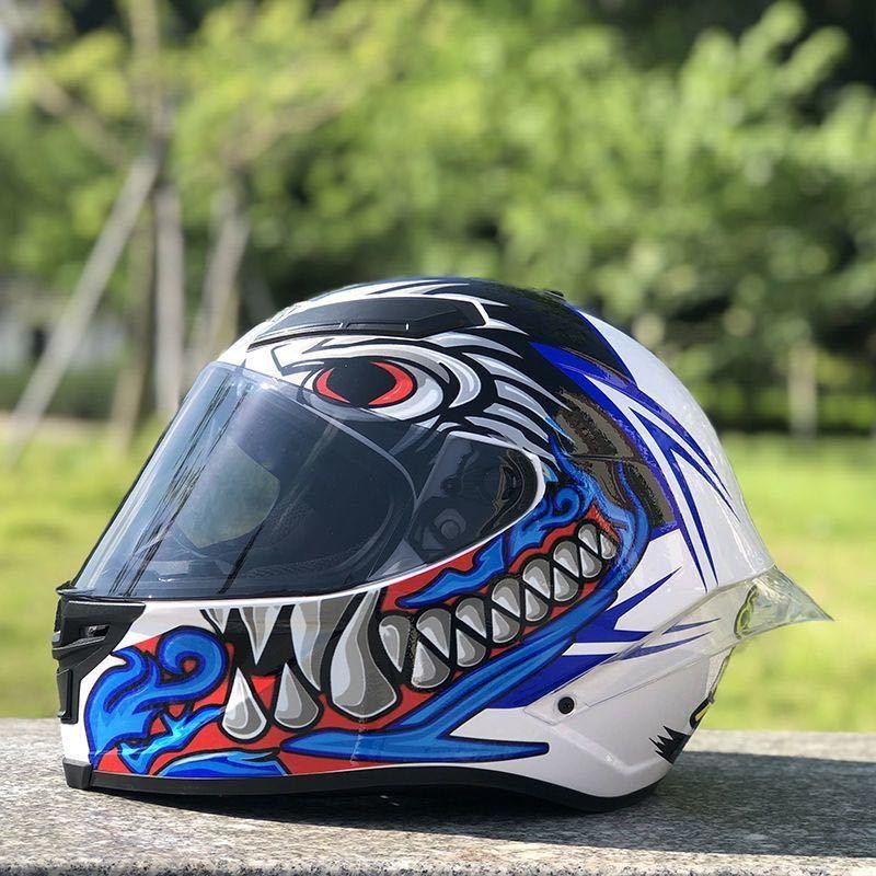 新品鮫デザインバイクヘルメットサイズ選択可能フルフェイスヘルメット