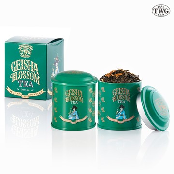 【TWG Tea】迷你茶罐雙入組 蝴蝶夫人之茶20g x2罐(Geisha Blossom Tea;綠茶)｜客製化卡片