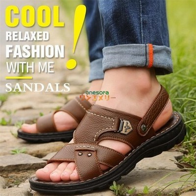 サンダルメンズ夏おしゃれサンダルシューズ靴紳士用革サンダル夏アウトドア通気ビーサン痛くない軽量メンズスリッパビーチサンダル 通販 Lineポイント最大get Lineショッピング