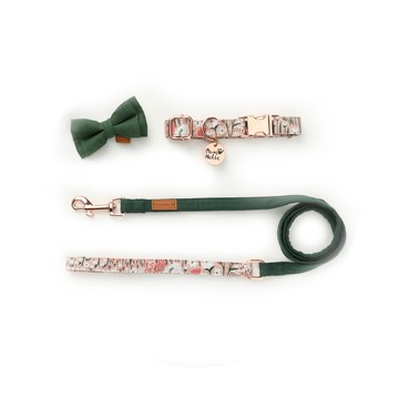 【美好毛日】Pawsholic爪迷 狗狗棉彩項圈 / 牽繩-粉紅糖果