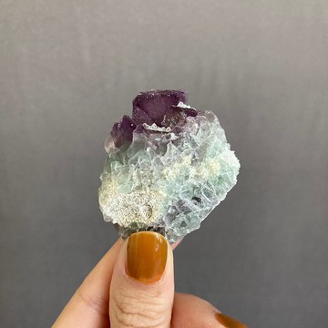 優質天然 I 八面體 紫螢石 帶綠螢石 原礦 水晶 礦石 一物一圖