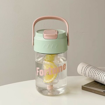 吸管杯 水壺 環保杯 花茶吸管杯女學生杯子簡約夏季新款大容量便攜茶水分離耐高溫水杯『ZW5279』