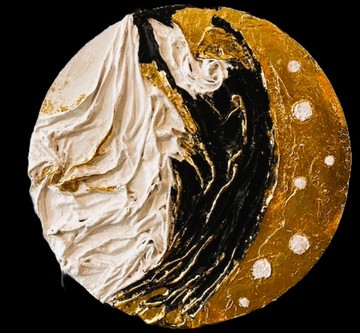 浮雕日與夜，3D現代藝術