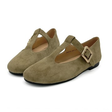 Aldrich溫柔曲線復古柔霧羊皮T字瑪莉珍鞋