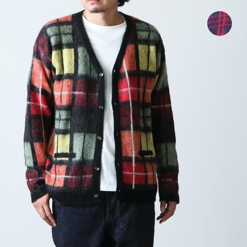 CAL O LINE (キャルオーライン) JACQUARD MOHAIR CARDIGAN