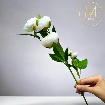 以後都走花路吧🌷快速出貨【Floral M】人間山茶花優雅白仿真花花材（1入組）