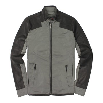 美國百分百【全新真品】Emanuel Ungaro 外套 夾克 騎士夾克 軍外套 黑 硬挺 防風 男 M號 A875