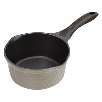 THERMOS 膳魔師 巧易不沾鍋 TFP系列單柄壓鑄湯鍋 TFP-S18-DBR 1.8L 18cm 適用於瓦斯爐 電磁爐 IH爐 鹵素爐 電陶爐  霧灰綠  1個