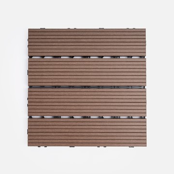 特力屋 拼接踏板 塑木咖啡 6入 30x30cm