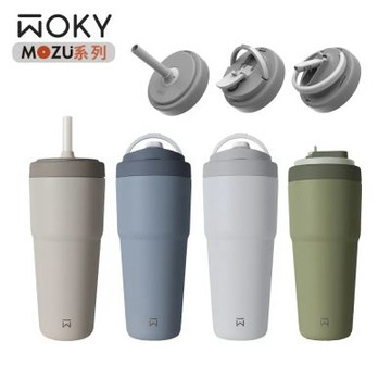 【WOKY 沃廚】渾圓杯3.0保溫瓶800ml-MOZU系列(經典中環)(灣水四色)