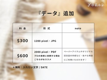 【日本限定】データの追加