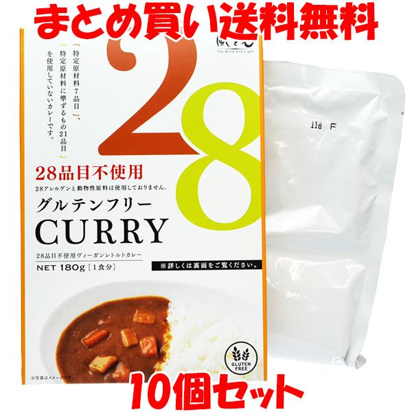 風と光 28品目不使用 ヴィーガンレトルトカレー ベジタリアン グルテンフリー 180g(1食分)×10個セット まとめ買い送料無料