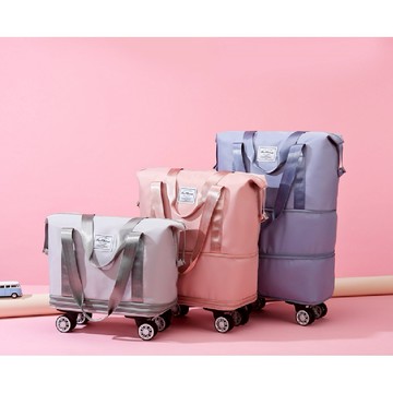 【童心星球 kidslikeplanet】deen Z 超大容量三層伸縮萬向輪旅行包(行李袋/待產包/多功能手提包/可掛行李箱/拖拉輪短途旅行)