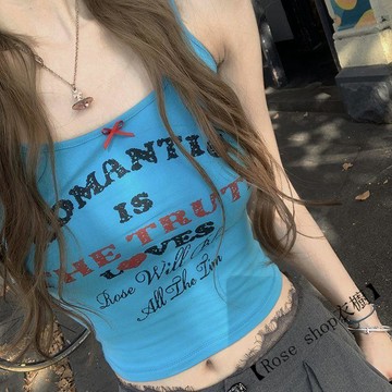 【臺灣出貨】🍋帶胸墊-內搭修身上衣純欲性感夏季辣妹吊帶背心女外穿短款新款 內搭背心 小可愛 無袖背心 夏天背心