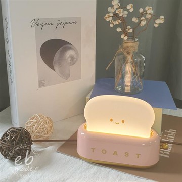 E.B. MADE 超萌烤吐司機小夜燈-莓粉_廠商直送