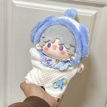 臺灣出貨 20cm娃衣 10cm娃衣 棉花娃娃衣服 可愛小象爬服 外出換裝毛絨公仔玩偶娃衣 娃娃換裝 棉花娃衣 娃娃裝