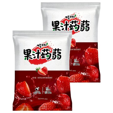 吃果籽 草莓果汁蒟蒻  無防腐劑無色素  240g  2袋