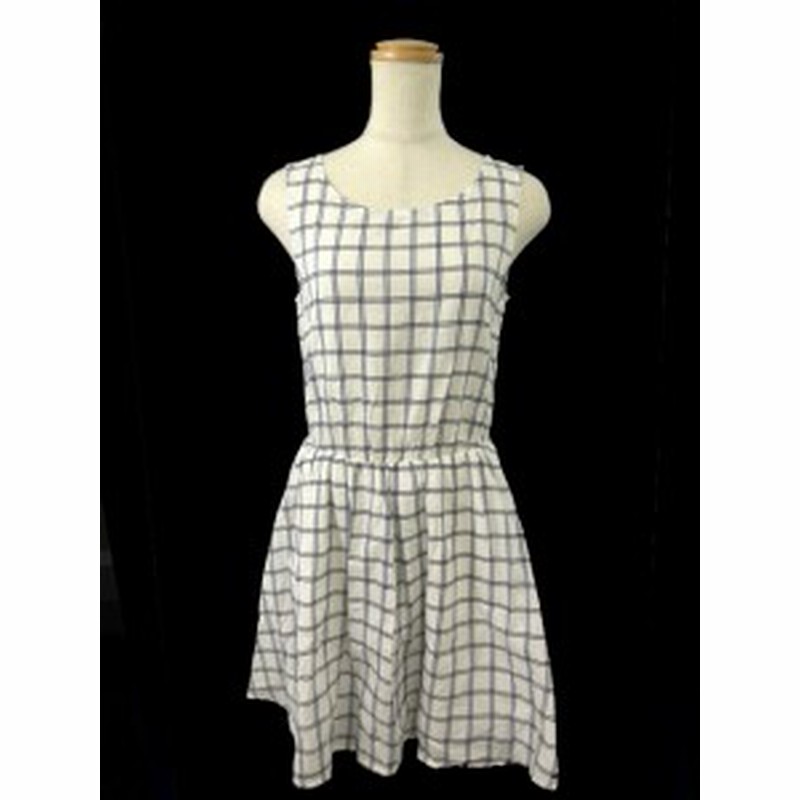 中古 イーストボーイ East Boy ワンピース ひざ丈 ノースリーブ チェック 9 白 ホワイト Yt35 レディース 通販 Lineポイント最大1 0 Get Lineショッピング
