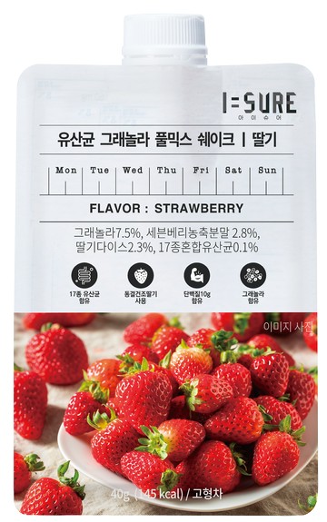 [Isure] 蛋白穀麥奶昔(40g/包) - 草莓/巧克力-[Isure] 蛋白穀麥奶昔 - 草莓 (40g/包) 1入組