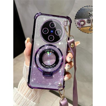 適用vivox200手機殼X200Pro時尚創意女款X100Pro/Ultra曲面屏X90s斜挎保護套X80硅膠殼X70磁吸支架X60長掛繩