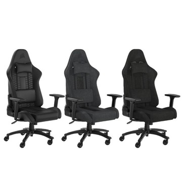 CORSAIR TC100 RELAXED 電競椅 自行安裝 純黑 灰黑 皮質 布質