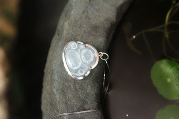 【笑口常開】天然A貨翡翠玉石佛公 女款彌勒佛吊墜 坐佛 純銀項鏈