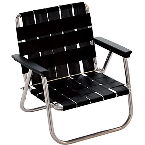 LAWN CHAIR ローンチェア ローバックビーチチェア Midnight 62511 ブラック アウトドアチェア アウトドア 釣り 旅行用品  キャンプ コンパクトチェア | LINEショッピング