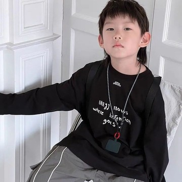 ❤️ATL❤️ 兒童長袖T恤 兒童內搭衣 男童長袖打底衫秋季新款韩版男女童宽松T恤印花长袖儿童秋装休闲打底上衣潮79