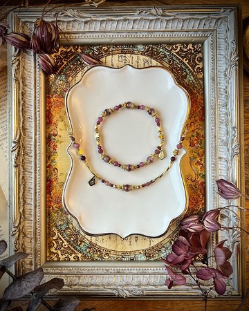 -花神芙蘿拉-天然水晶手鏈/黃銅手鍊