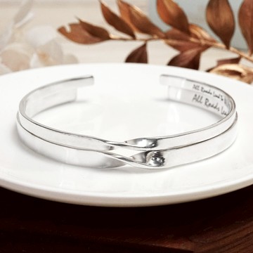 ART64 純銀刻字 迴旋扭結 情侶手環組 925純銀 情侶銀飾 情侶對飾 情人節禮物