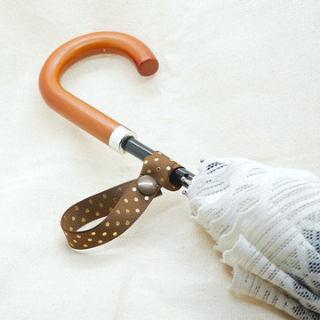 傘帶金小圓點棕色