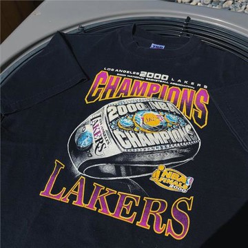 湖人隊籃球時尚休閑運動短袖t恤街頭美式男女同款潮牌痞帥炸街t款